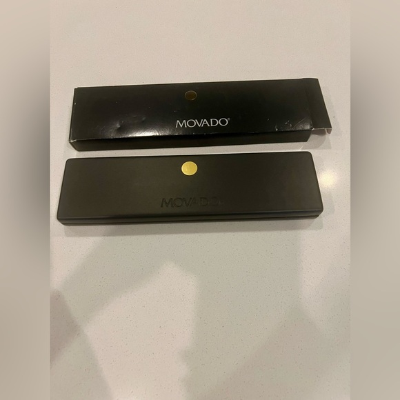 New In Box Vintage Movado Museum Watch Women 25mm Black Dial Gold Tone - Picture 2 of 12